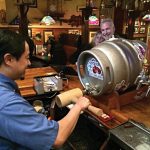 tommy tapping firkin craft beer scranton