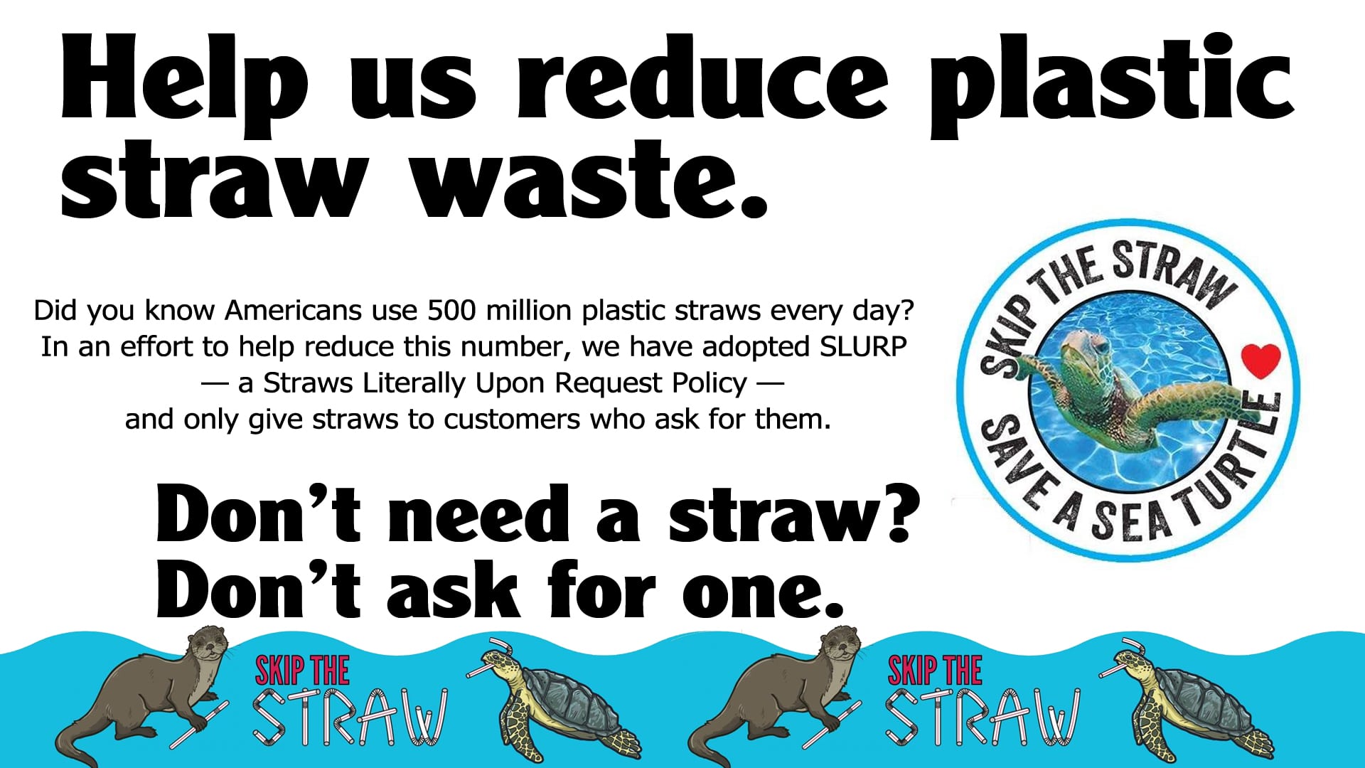 Plastic Pollution Robs Us of Our Wildlife: So Let's Change – HAY! Straws